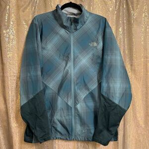 The North Face Men's Dark Green Plaid Isotherm Hiking Windbreaker Jacket XL